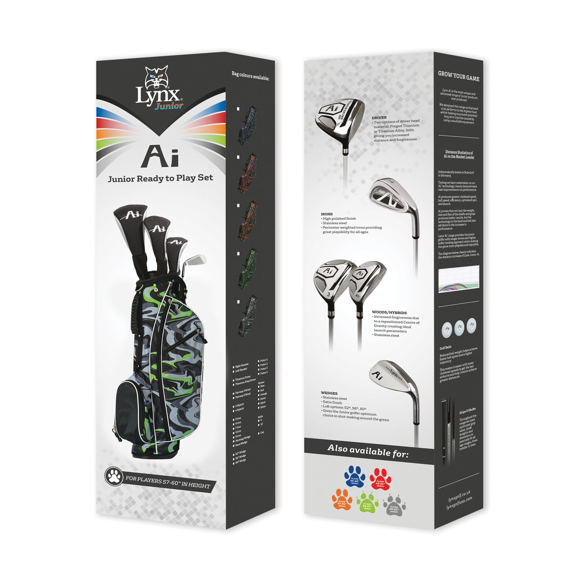 Junior Golf Set Kids Golf Set Junior Ai Package Set 5760" Left