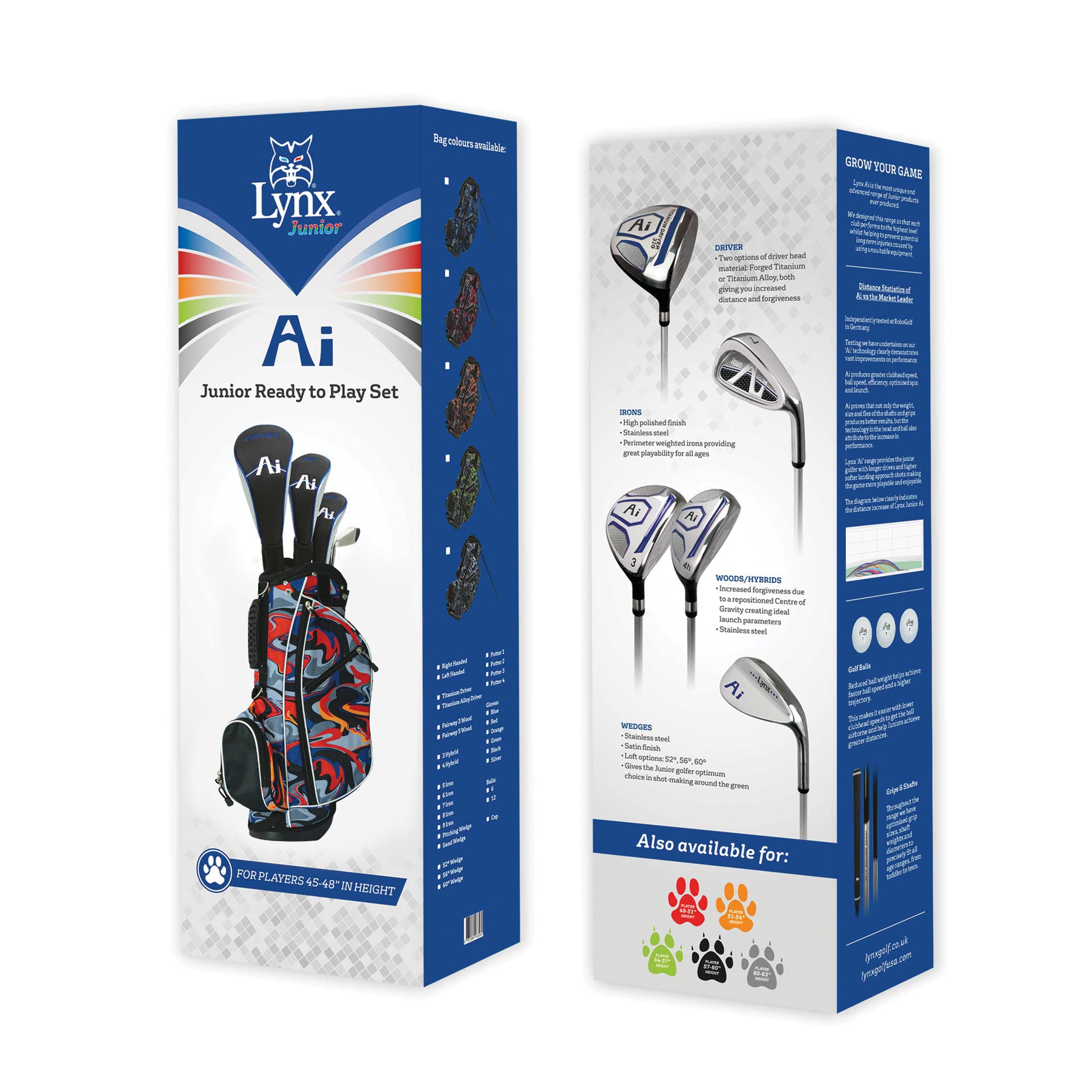 Junior Golf Set Kids Golf Set Junior Ai Package Set 4548" Left