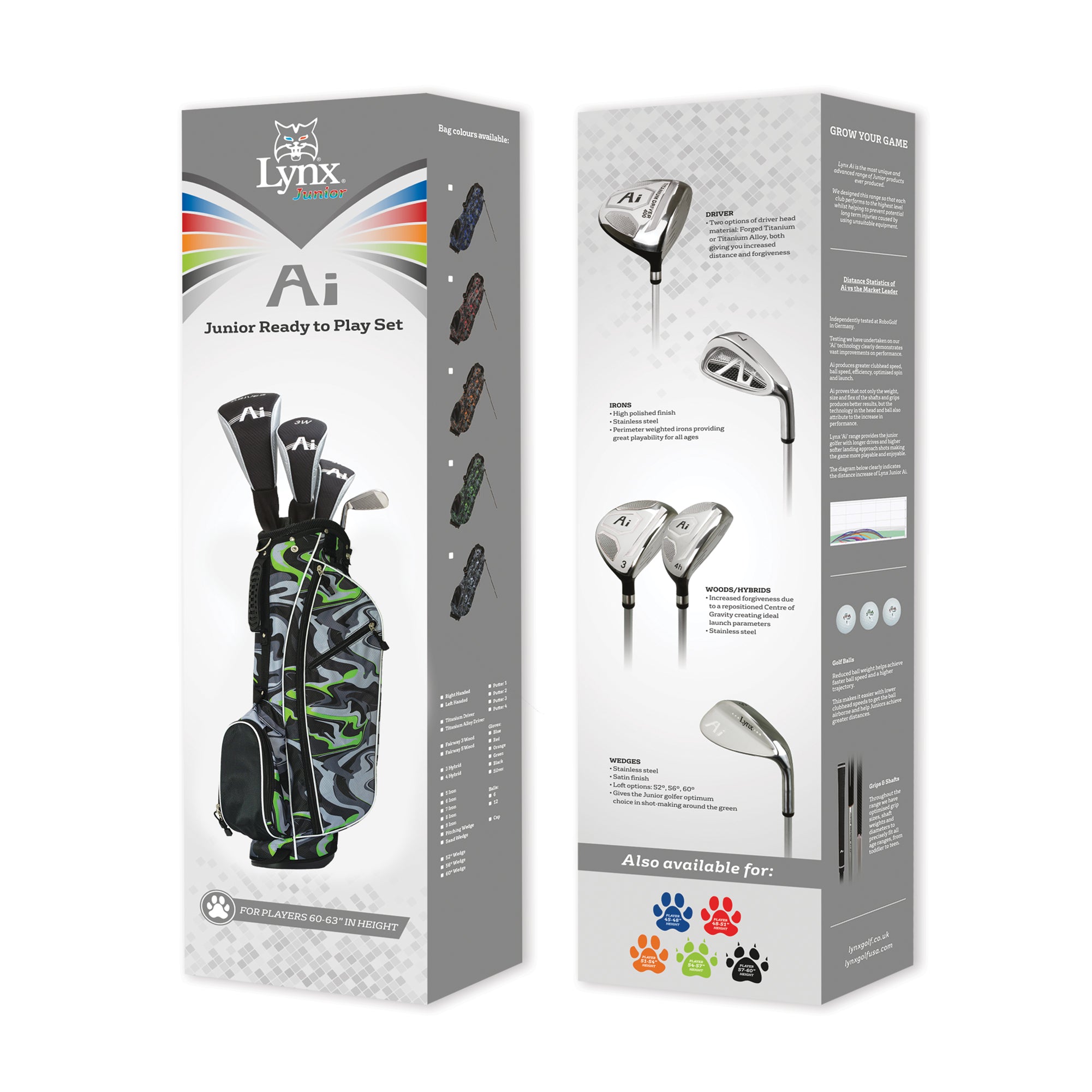Junior Golf Set Kids Golf Set Junior Ai Package Set 6063" Left