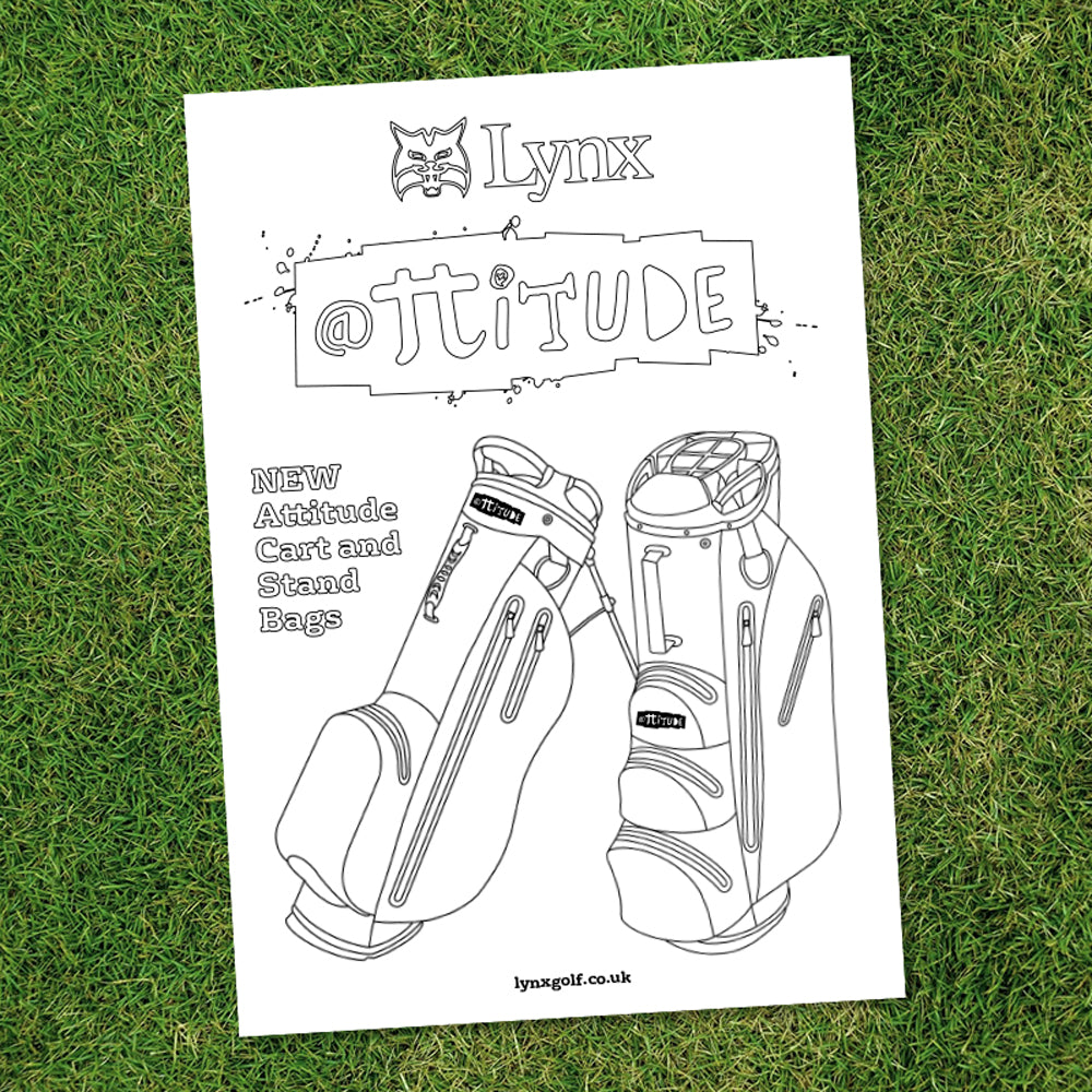 Attitude Bags Colouring Sheet (Free Download)-Lynx Golf UK