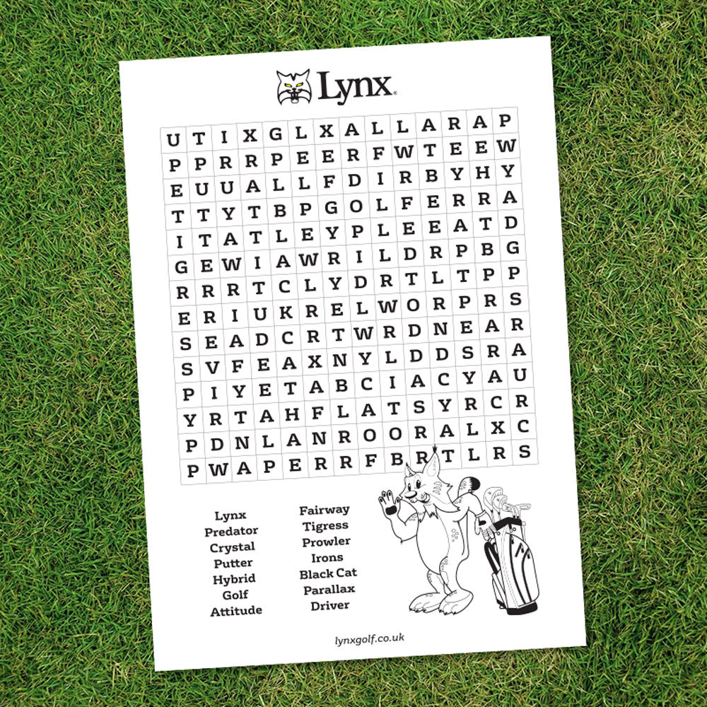 Word Search & Colouring Sheet (Free Download)-Lynx Golf UK